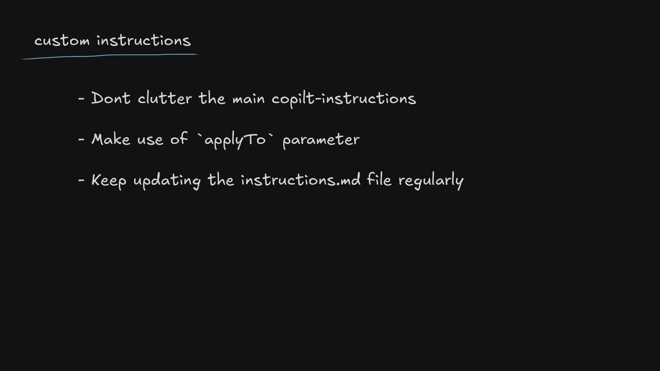 Scoping instructions to avoid prompt pollution