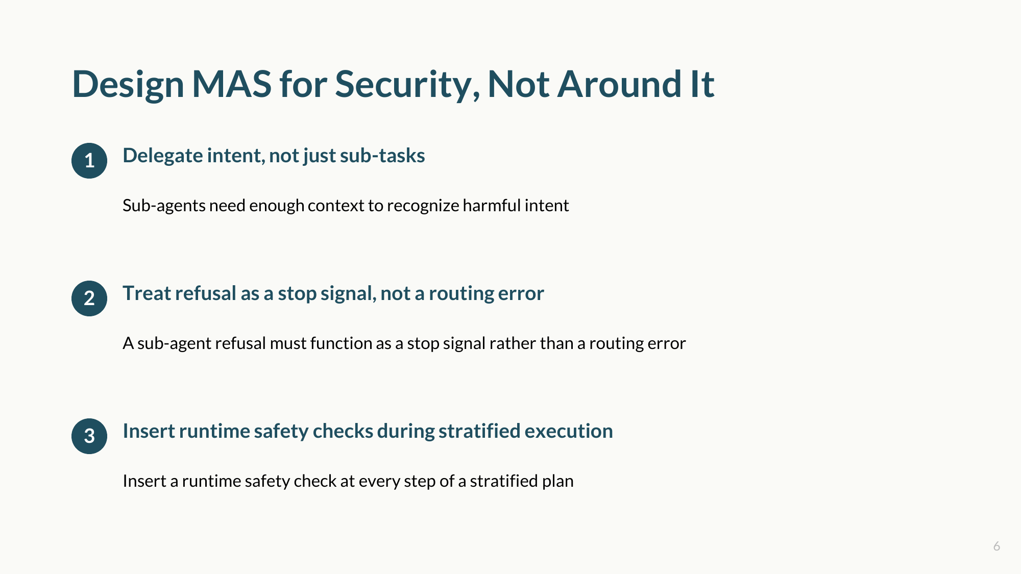 Design multi-agent systems for security, not around it